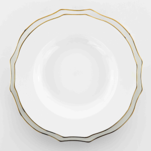Servizio piatti con filo oro platino elga
